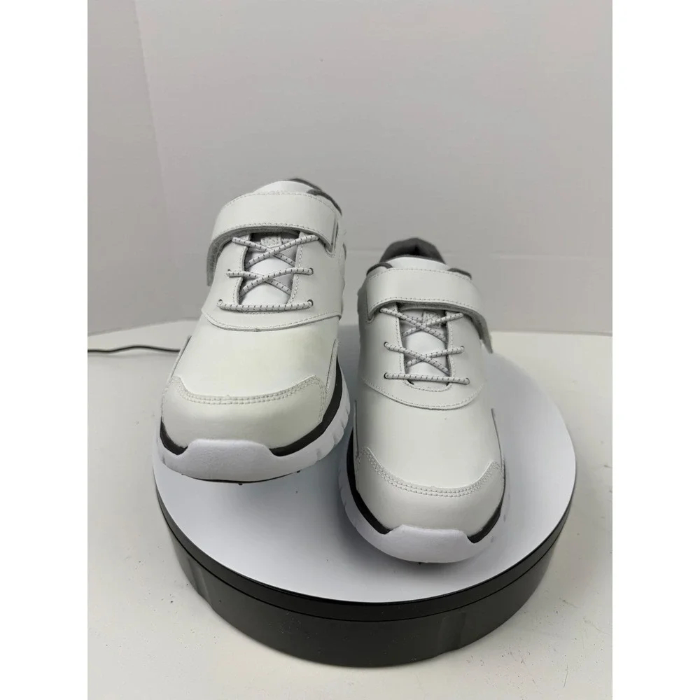 Anodyne Shoes for Custom Insoles Womens White Leather Adjustable Shoes Size‎ 7M